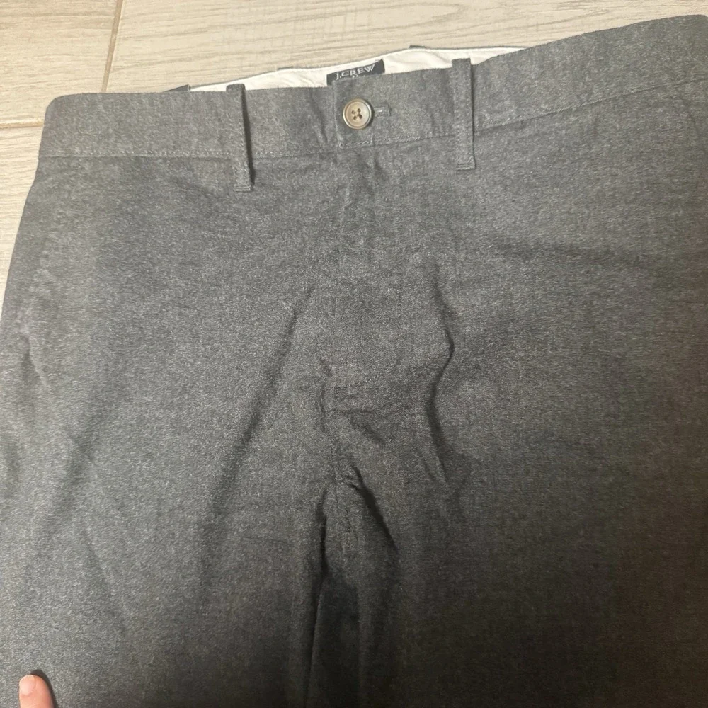 J. Crew Factory Flex Slim Fit Brushed Cotton Blend Chino in Charcoal 32x32 BK737